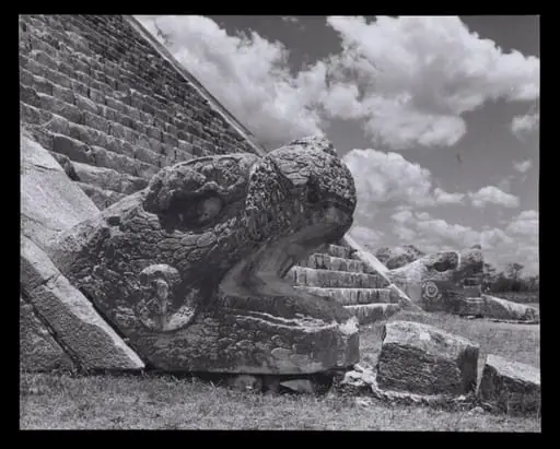 Serpent's Heads at Chichenitsa, by J. Allan Cash