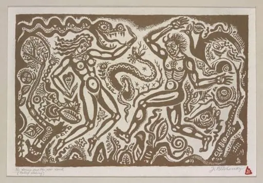 The dancer and the poor devil, by J Belohorsky
