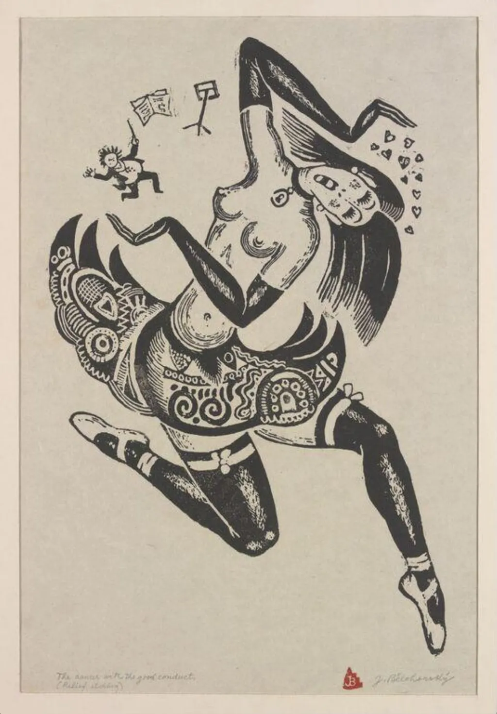 The dancer with the good conduct., by J Belohorsky, 1950