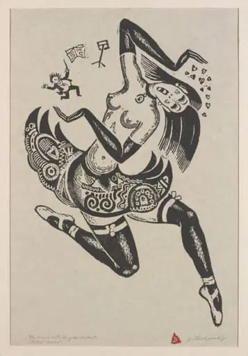 The dancer with the good conduct., by J Belohorsky
