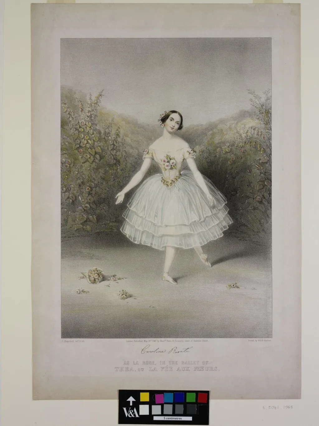 Carolina Rosati (facsimile signature), by J Brandard, 19