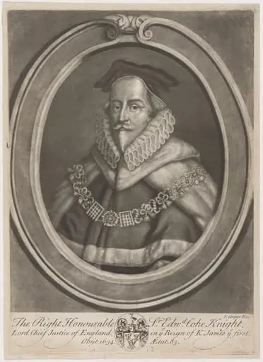 Sir Edward Coke, Knight, Lord Chief Justice, by J. Cooper