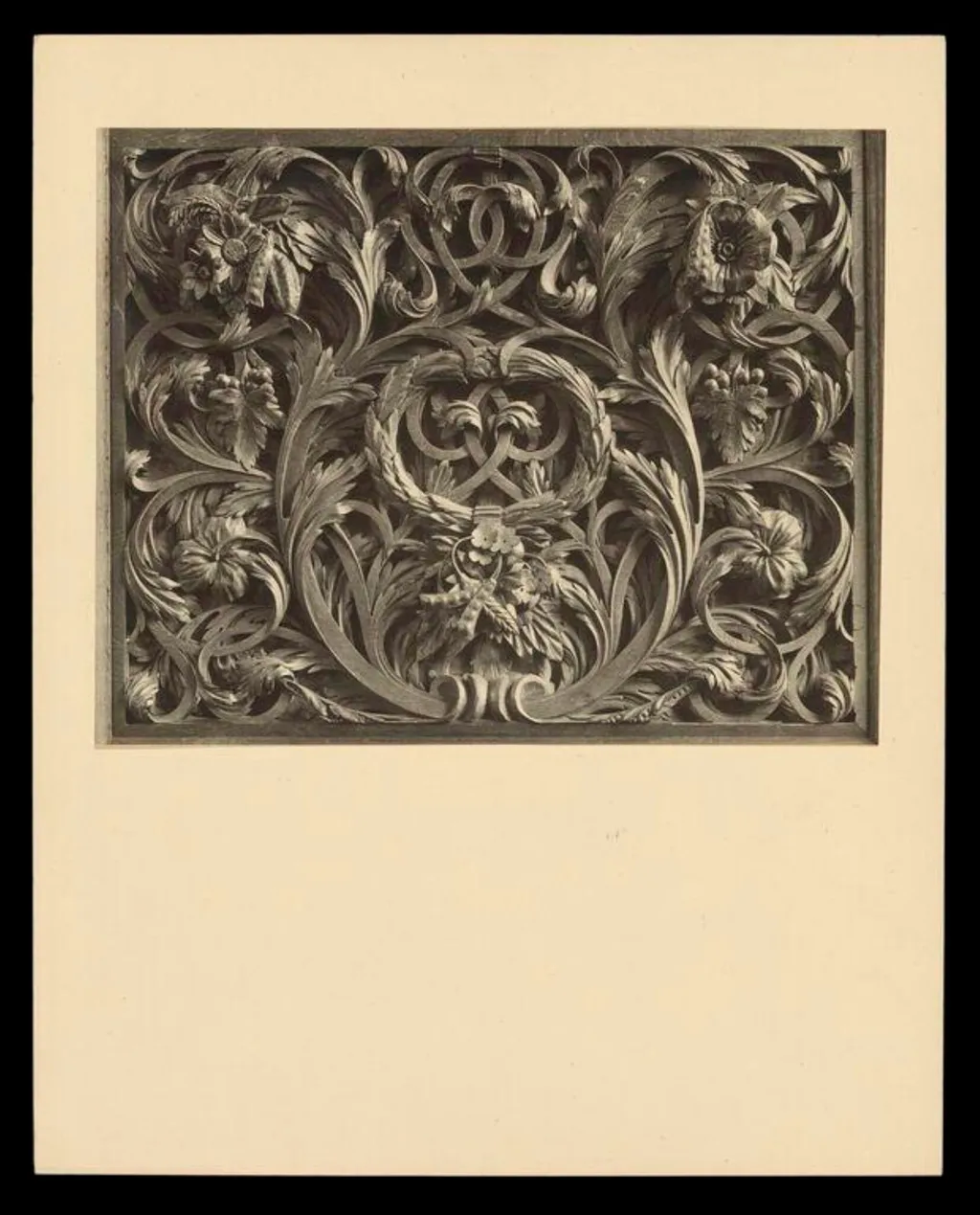 Grinling Gibbons Carving, Oxford, by J. Crowther Cox, photographic, 1949