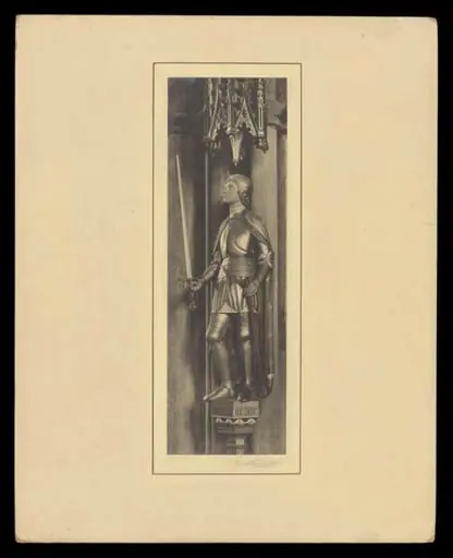 'Statue of Joan or Arc, Winchester', by J. Crowther Cox