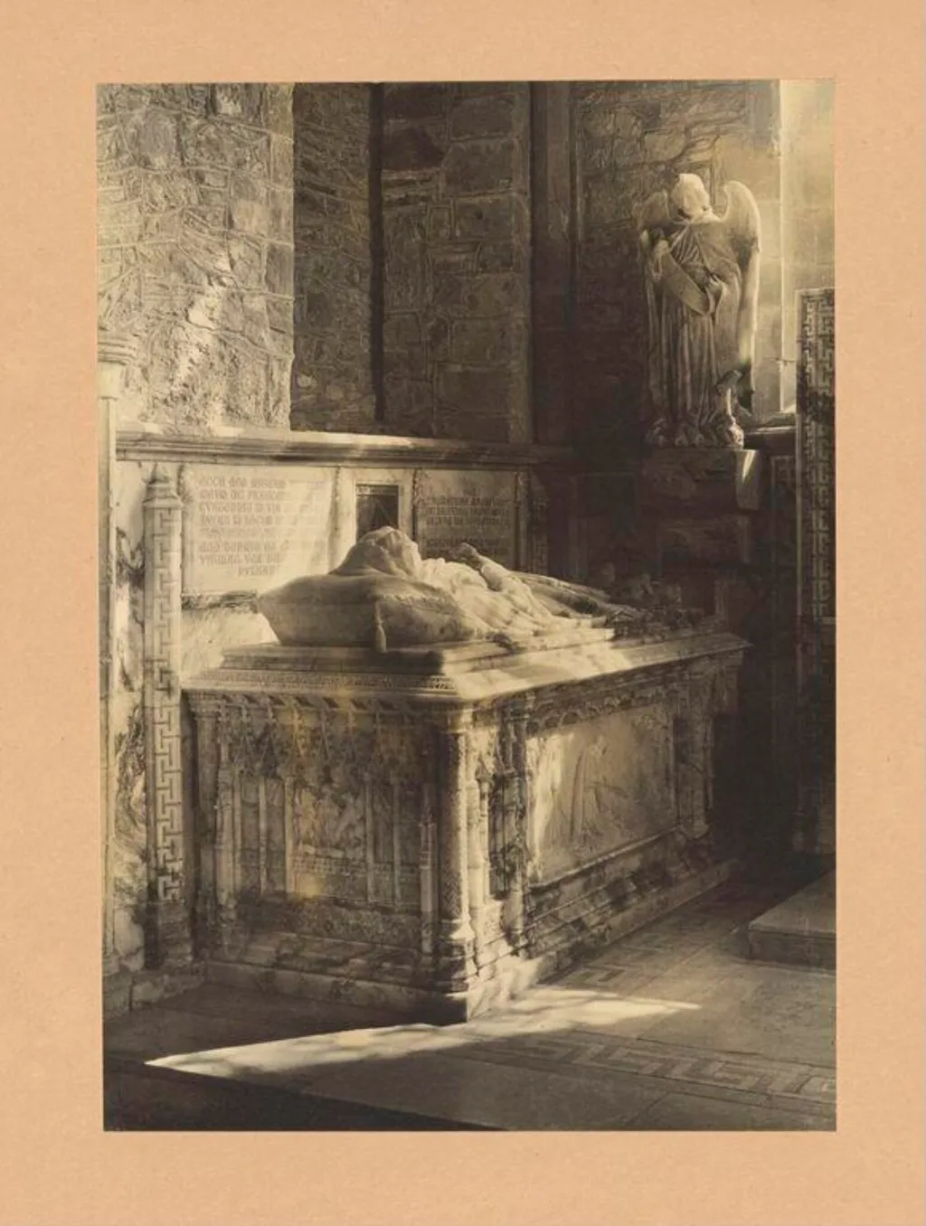 Sunlit Tomb, St. Davids Cathedral, by J. Crowther Cox, photographic, 1947