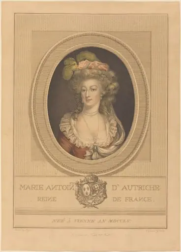 Marie Antoinette d'Autriche Reine de France, by J. Curtis