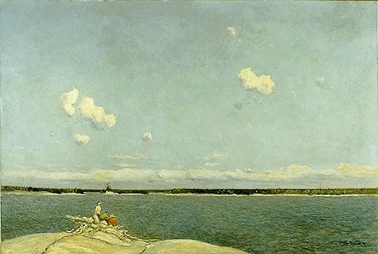 Fine Weather, Georgian Bay, by J. E. H. MacDonald, oil, 1913