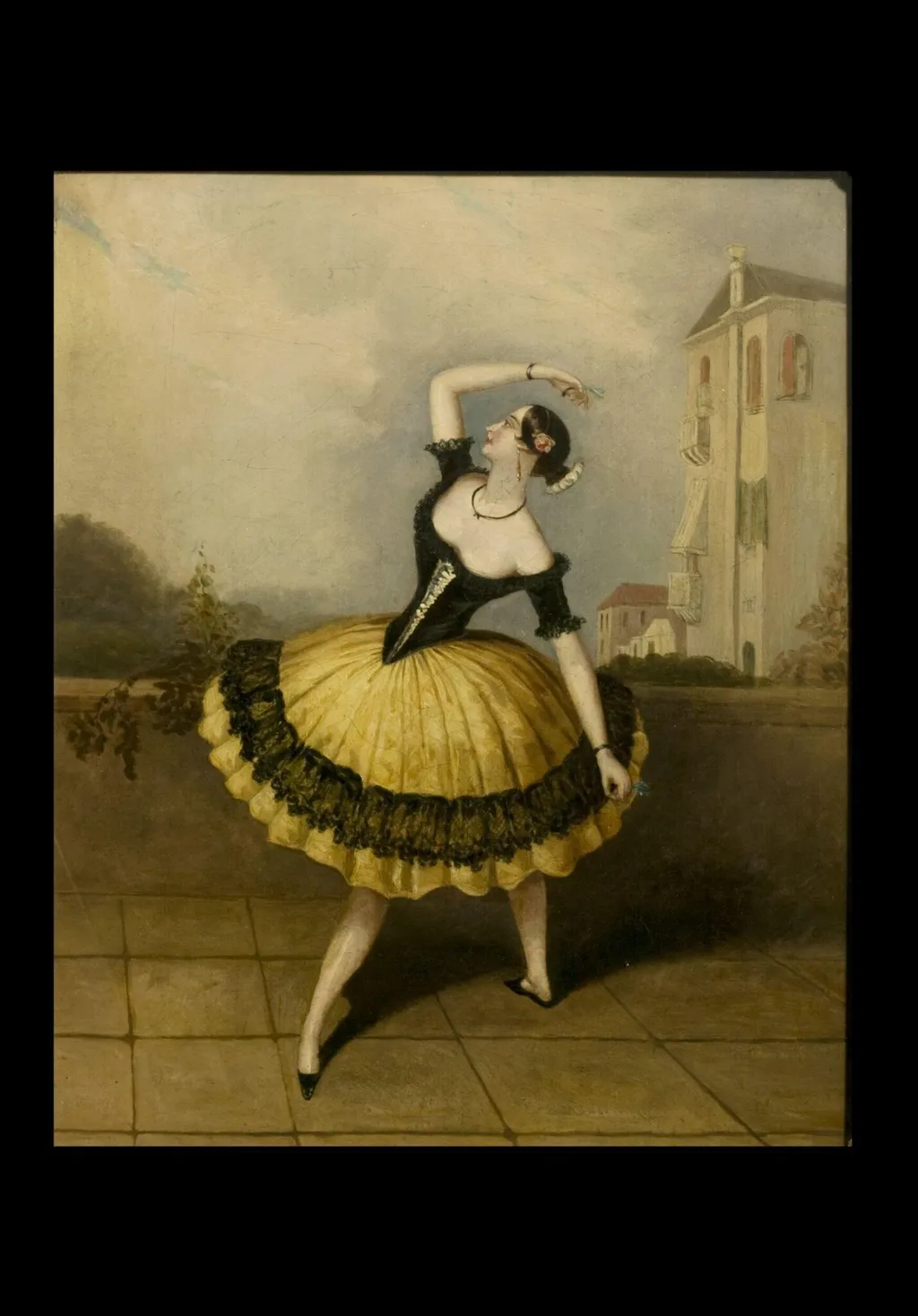 Marie Guy-Stephan dancing 'Las Boleras de Cadiz', by J. H. Lynch, paint, 1844
