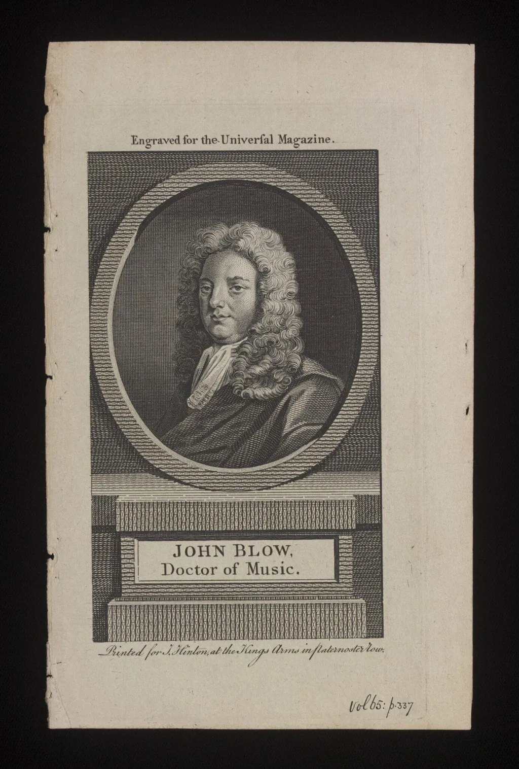 H Beard Print Collection, by J. Hinton, 1690