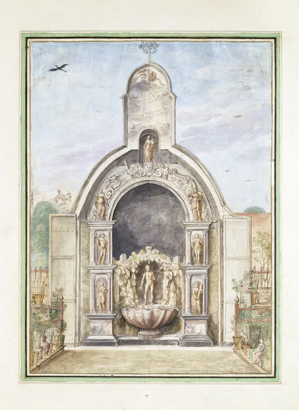 Red Peppers, Capiscum, by J. J. Walther, watercolor, 1662