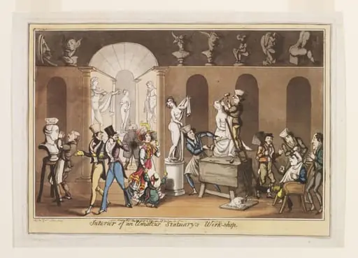 Interior of an Amateur Statuary's Workshop, by J. Jones