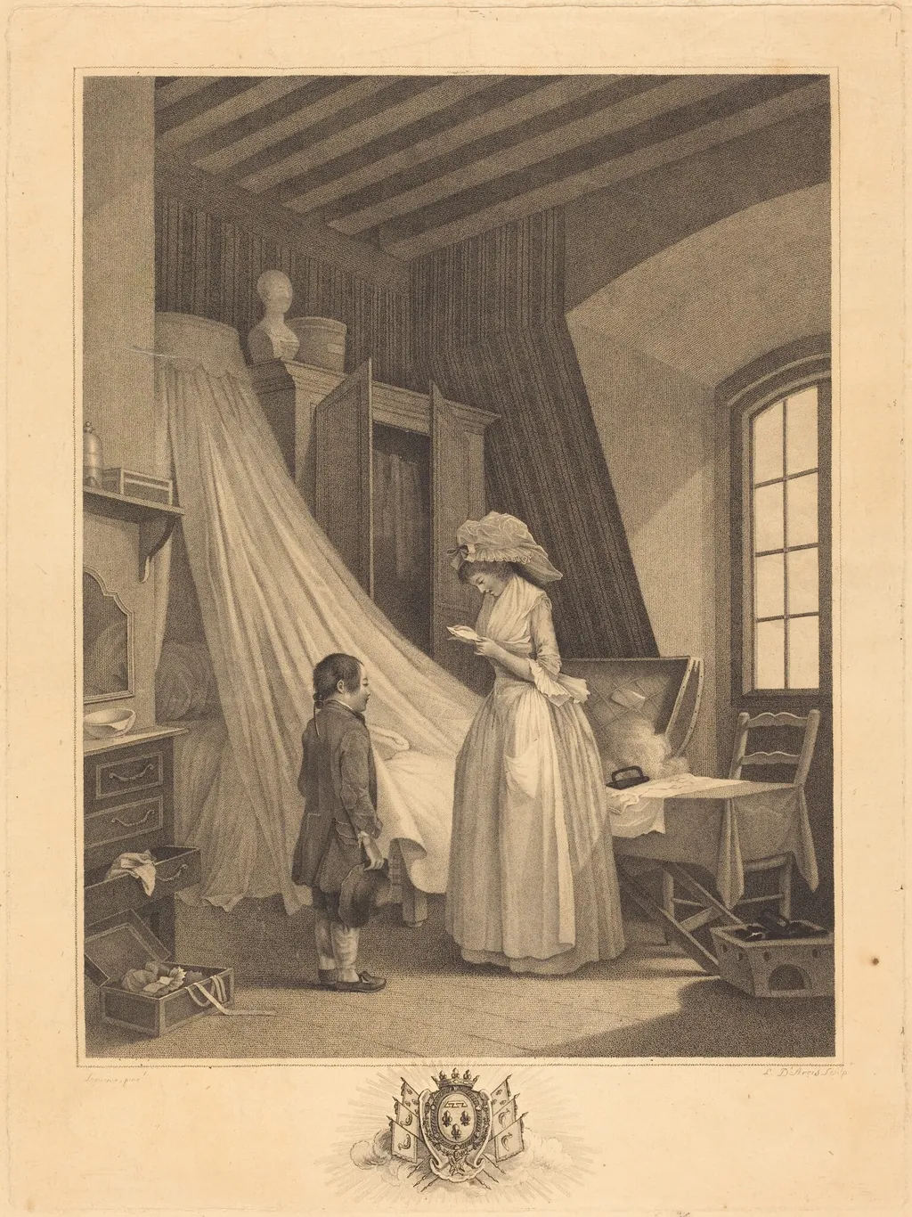 L'accident imprevu, by J.-Louis Darcis, ink, 1789
