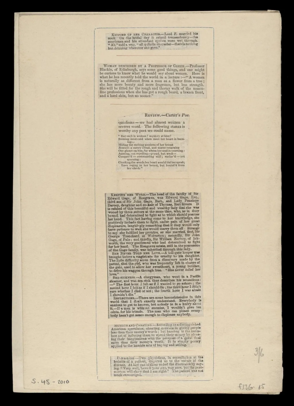 Harry Beard Print Collection, by J. Maskerrier, 1850