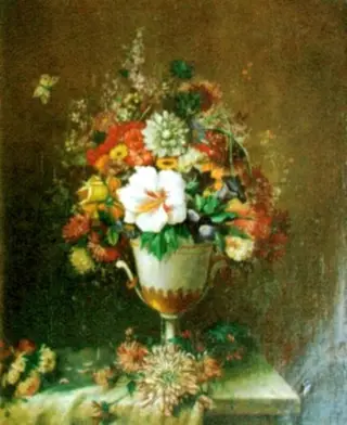 Natură moartă cu flori, by J. Niedermayer, 1780