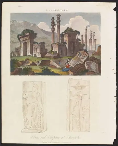 Persepolis. Ruins and Sculptures at Persepolis, by J. Pass