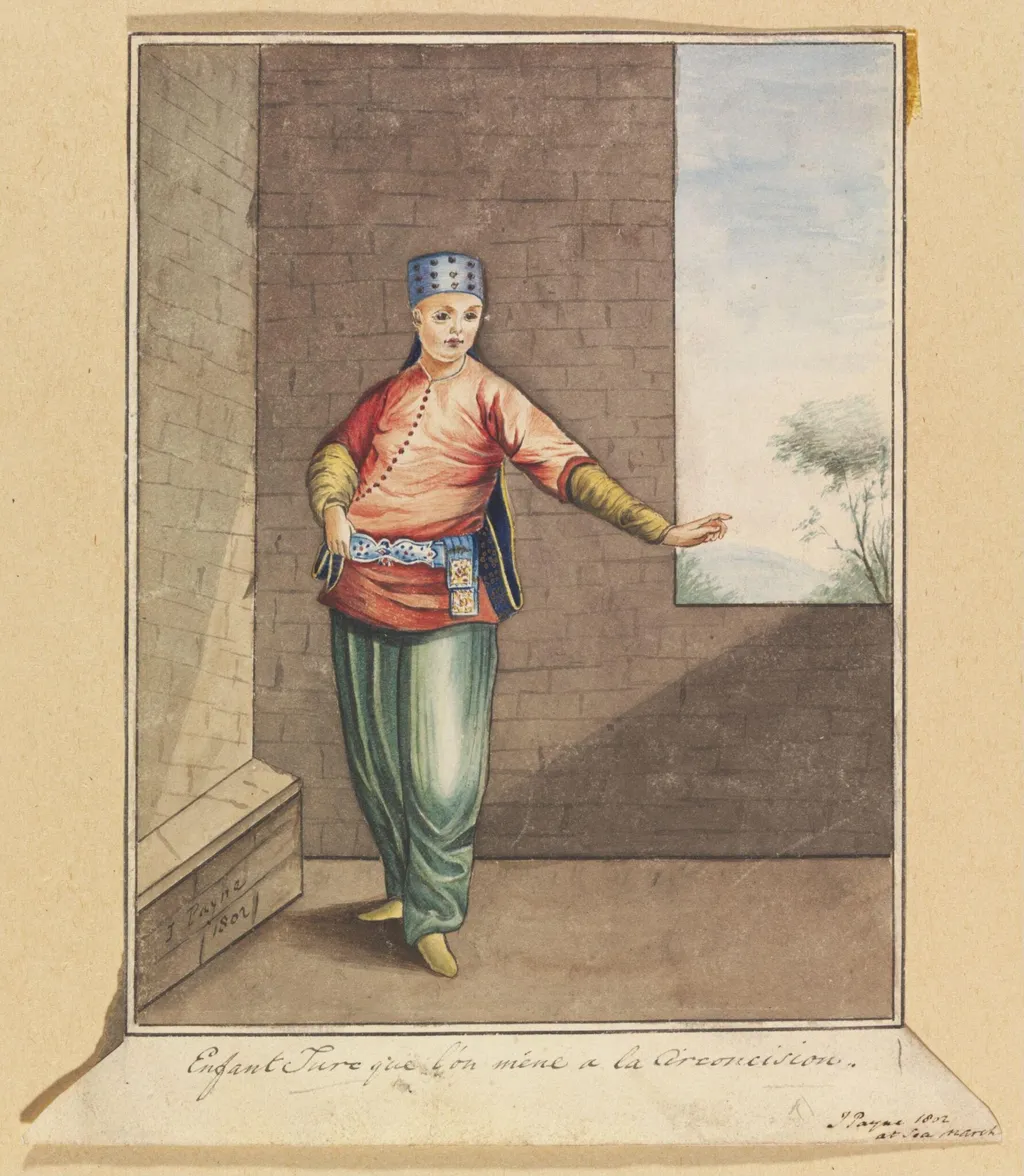 Enfant Turc que lon méne à la Circoncision, by J. Payne, watercolor, 1802