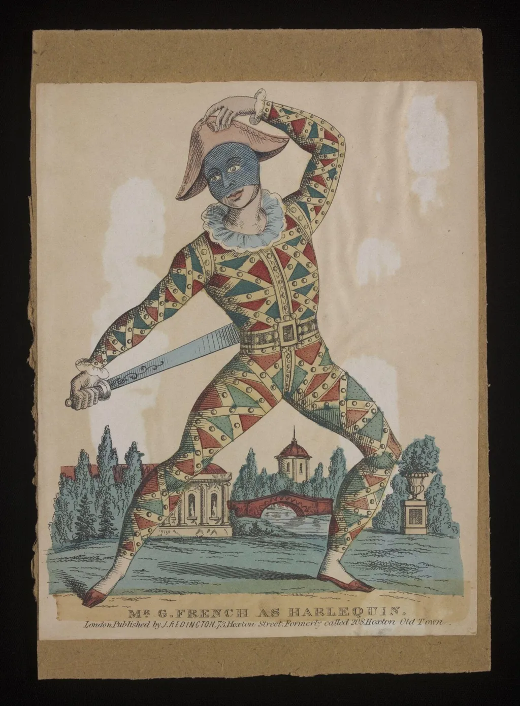 Mr G. French as Harlequin, by J. Redington, 1850
