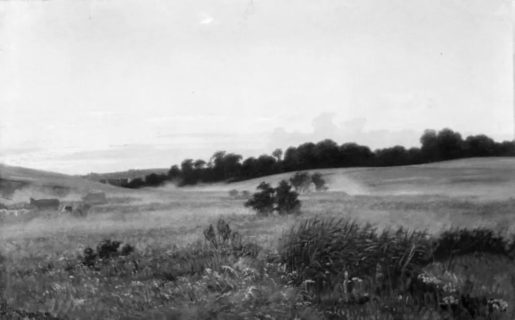 Evening Landscape, by Jørgen Sonne, unspecified, 1853