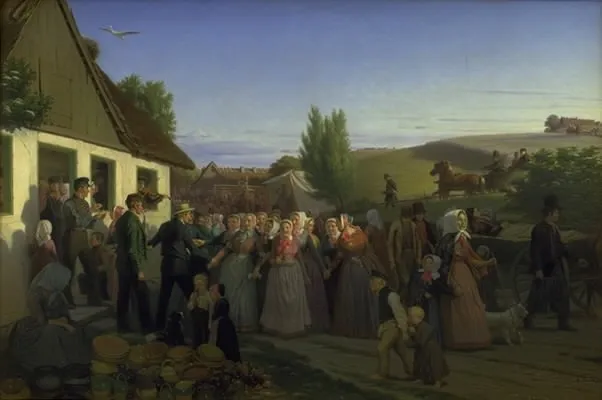 St. Hansfest i Tisvilde, by Jørgen Sonne, oil, 1858