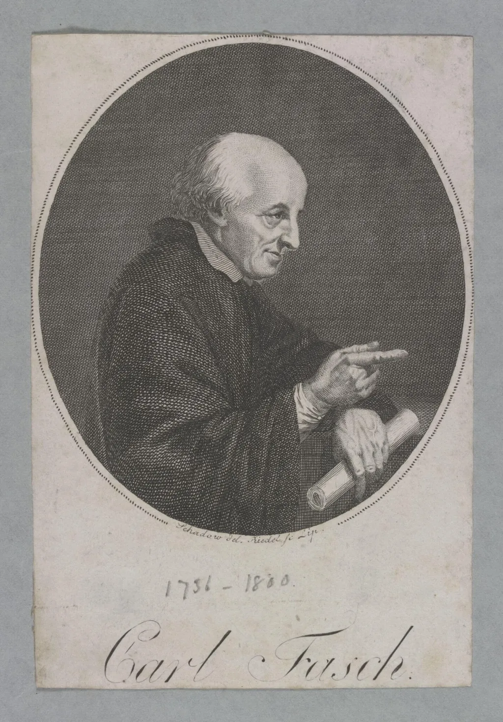 Carl Fasch, by J. Riedel, 1850