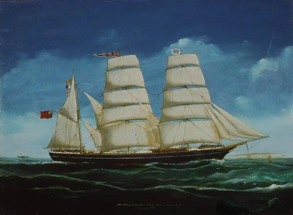 'King Arthur' schooner, Liverpool, by J. Robson