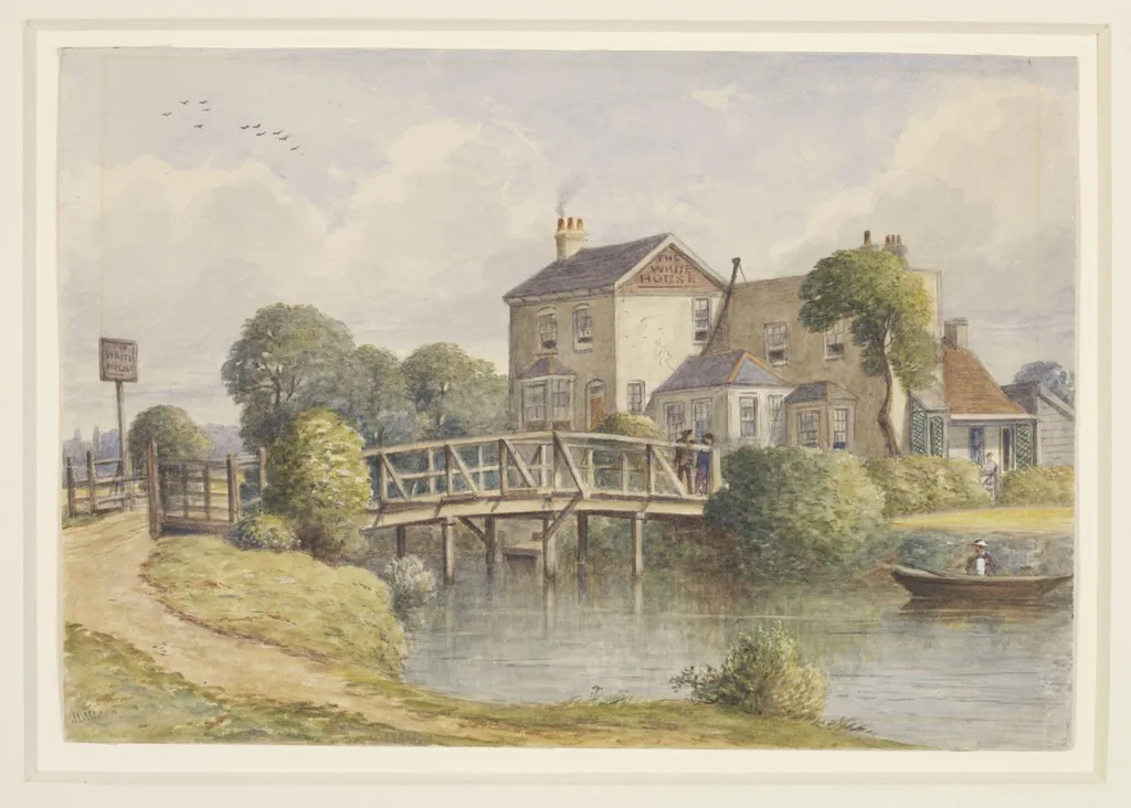 The White House, Hackney Marsh, by J. T. Wilson, watercolor, 1869