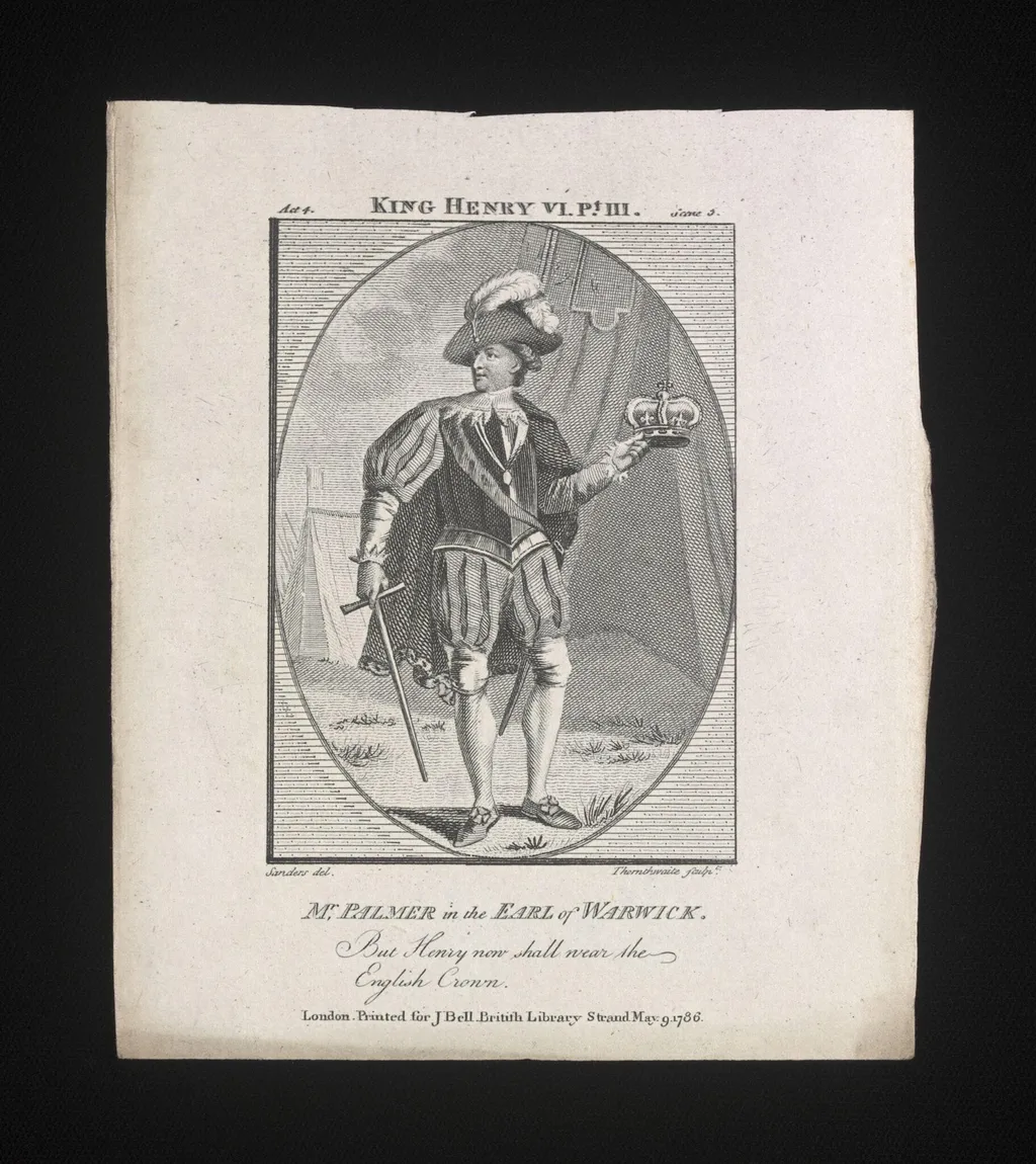 John Palmer Junior as the Earl of Warwick, by J. Thornthwaite, 9