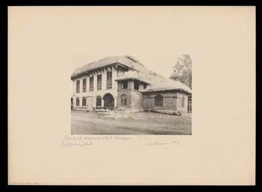 Bank of Hazratbal Mosque, Kashmir, by J.W. Groves