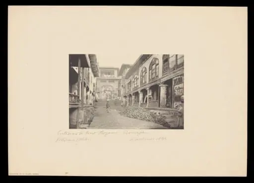 Entrance to New Bazaar, Srinagar, Kashmir, by J.W. Groves