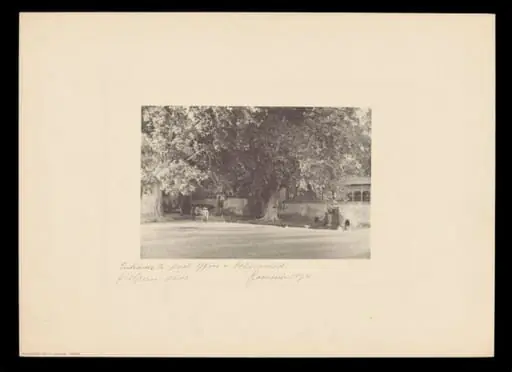 Entrance to post office, Islamabad, Kashmir, by J.W. Groves
