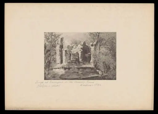 Temple at Rampur on The Murree Road, Kashmir, by J.W. Groves