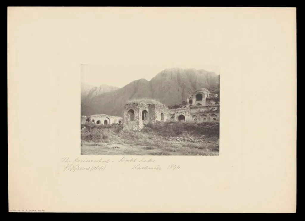 The Pari Mahal, Dahl Lake, Kashmir, by J.W. Groves, photographic, 1894