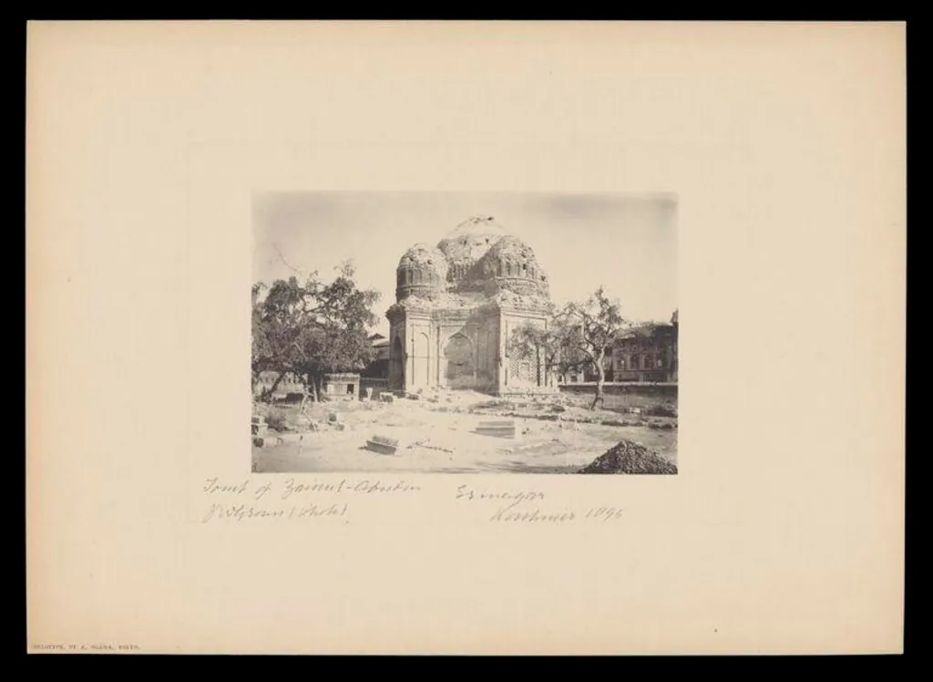 Tomb of Zainul-Abidin, Srinagar, Kashmir, by J.W. Groves, photographic, 1894