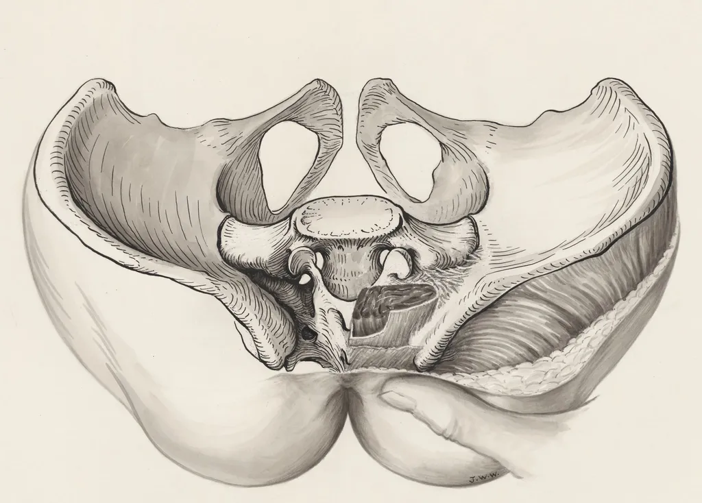 Cross section of the pelvis, by J Wetselaar-Whittaker, 1970