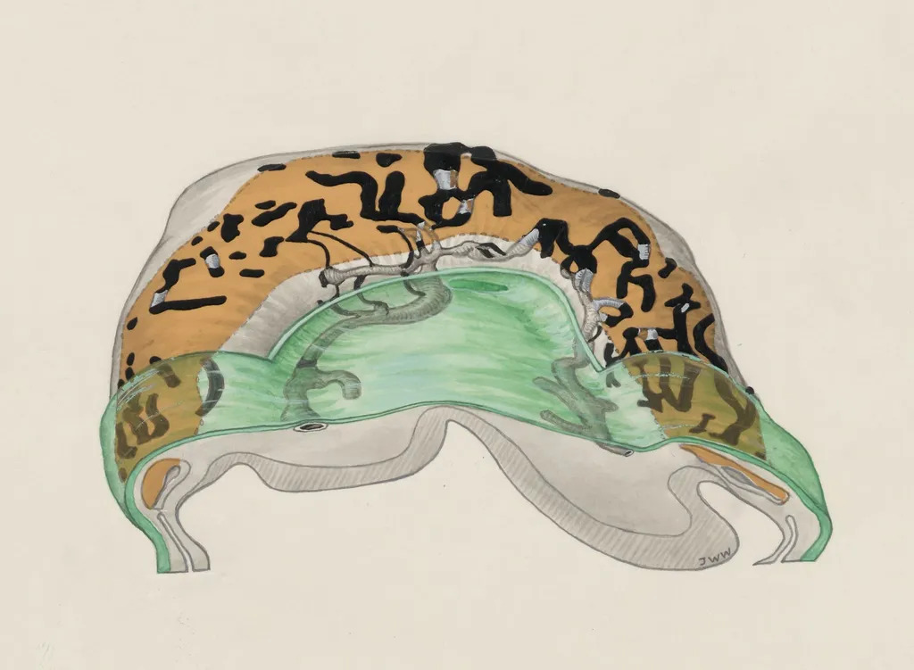Two somites of a mouse, by J Wetselaar-Whittaker, unspecified, 1970