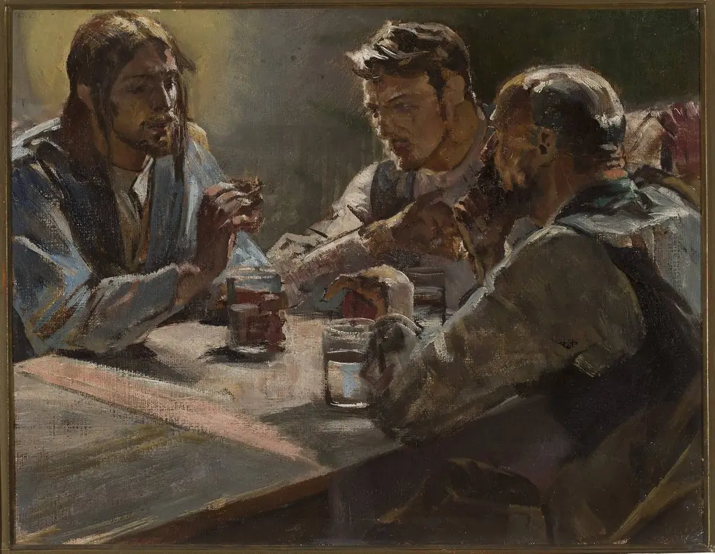 Christ in Emmaus, by Jacek Malczewski