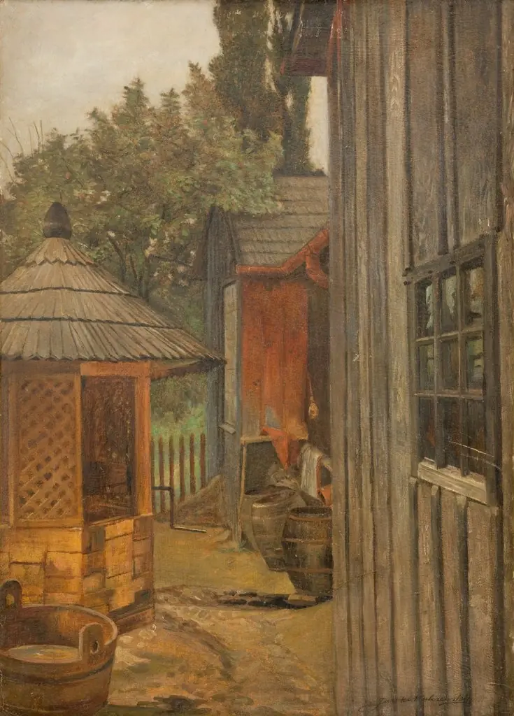 Courtyard, by Jacek Malczewski