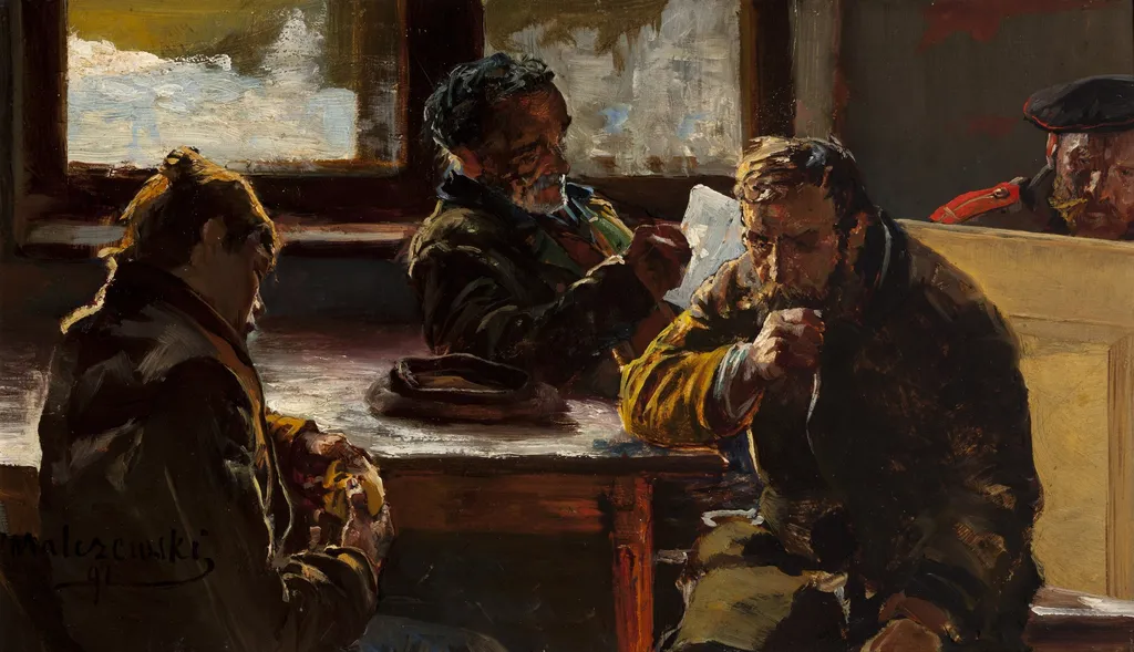 Exiles, by Jacek Malczewski, oil, 1896