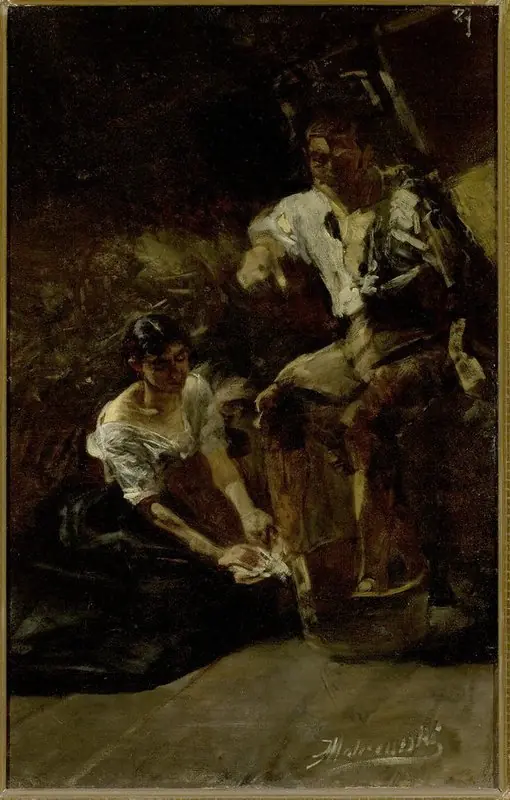 Foot washing (Siberian scene), by Jacek Malczewski
