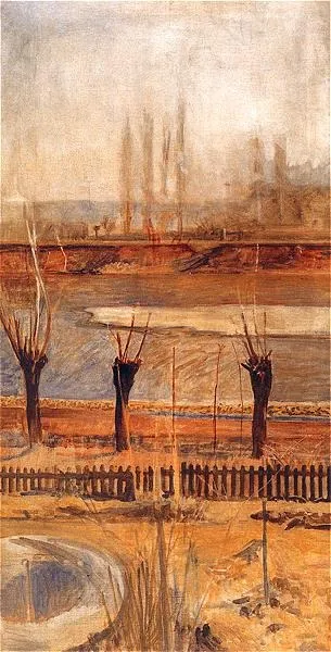Landscape from the Banks of the Vistula, by Jacek Malczewski, oil, 1904