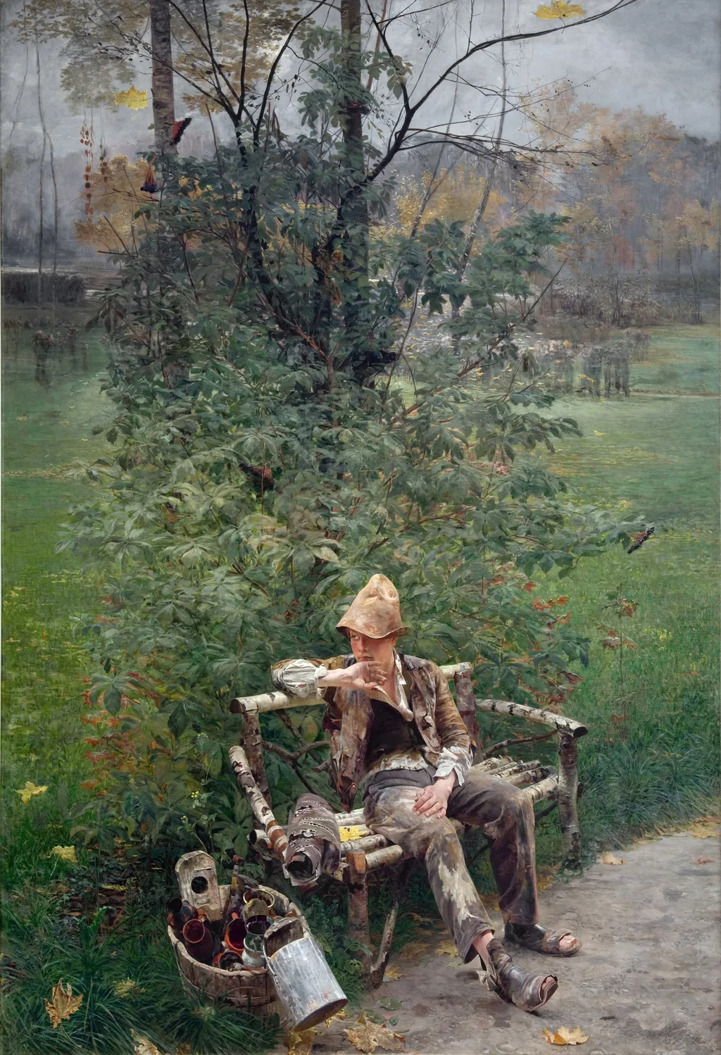 O Aprendiz de Pintor, by Jacek Malczewski, oil, 1896