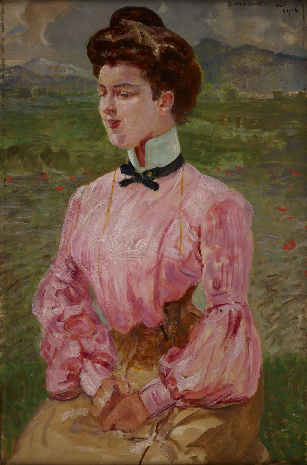Portrait of a Young Lady, by Jacek Malczewski, oil, 1906