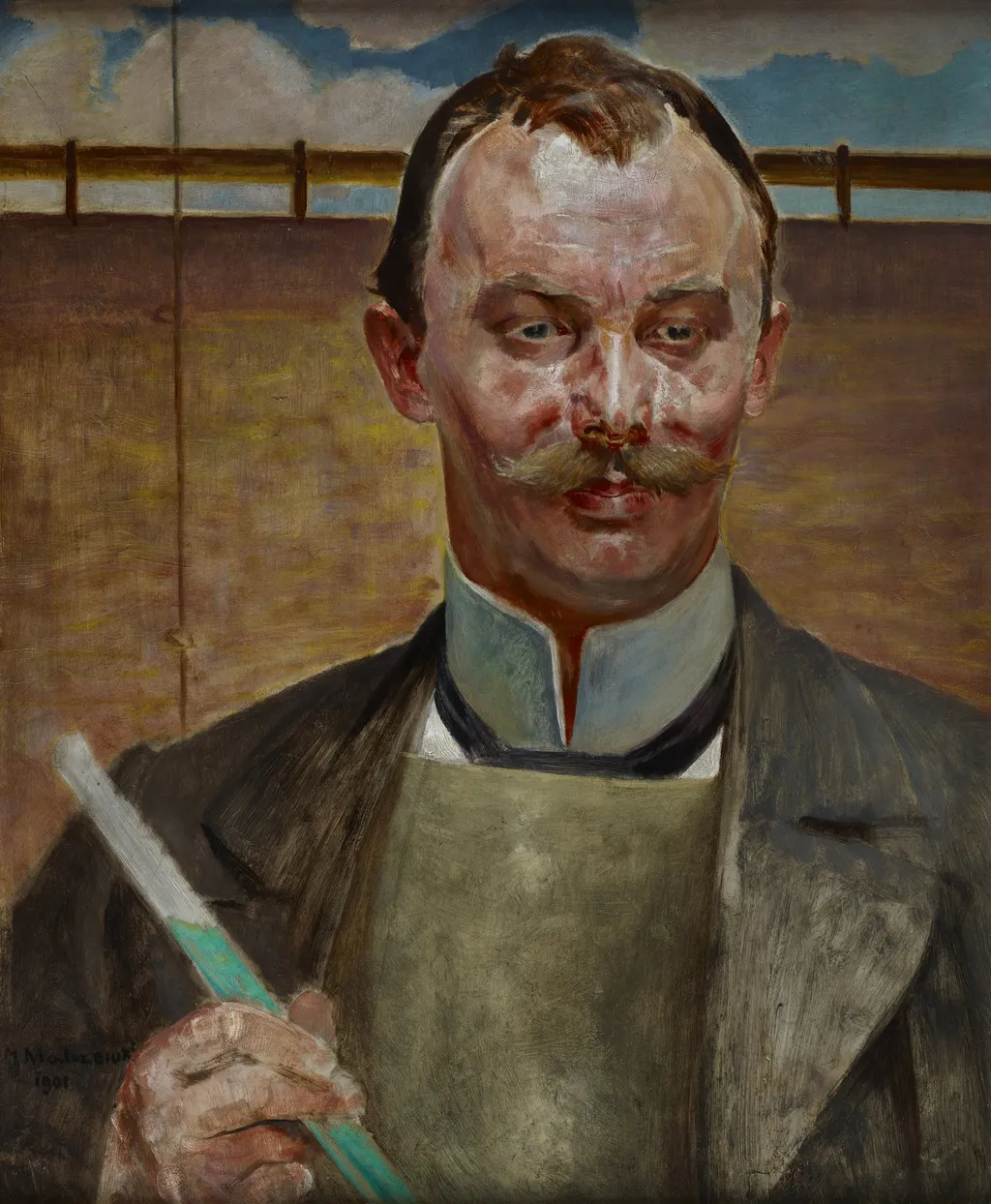 Portrait of Alfred Stepek, by Jacek Malczewski, oil, 1901