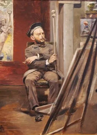 Portrait of Stanisław Tondos, by Jacek Malczewski, oil, 1897