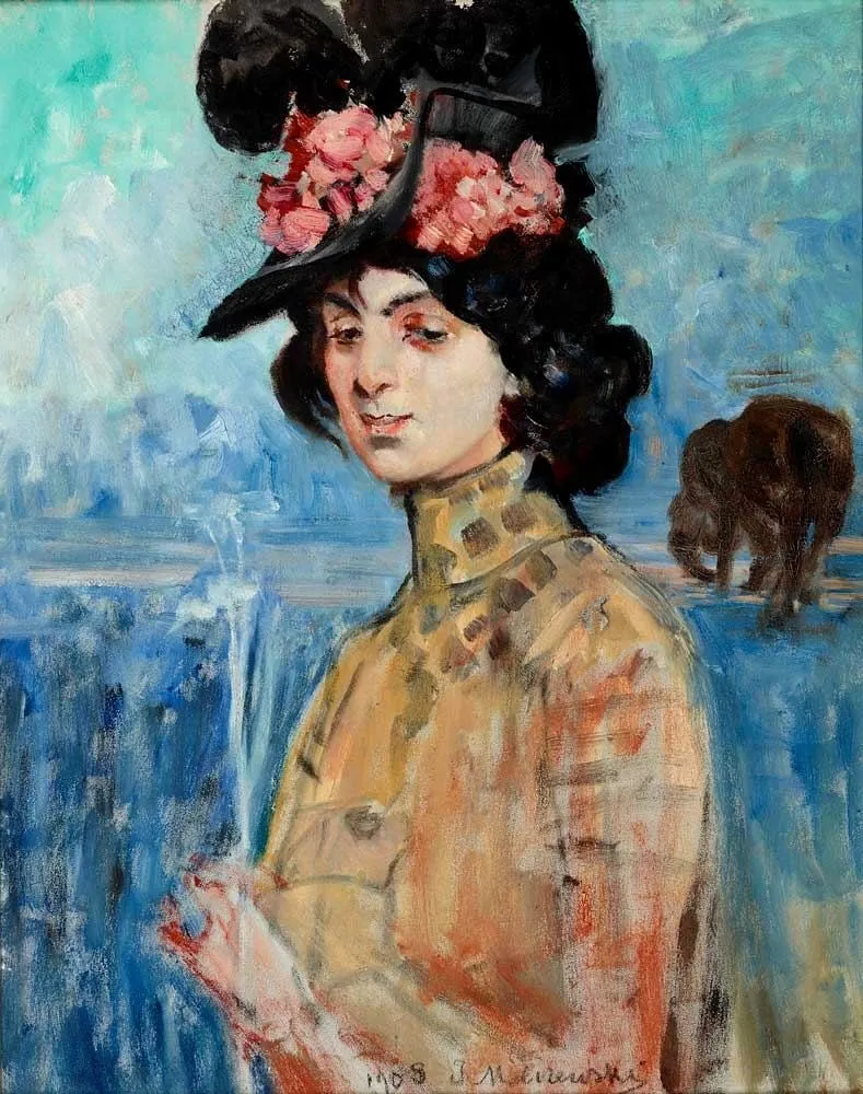 Portrait of Zofia Atteslander, by Jacek Malczewski, oil, 1908