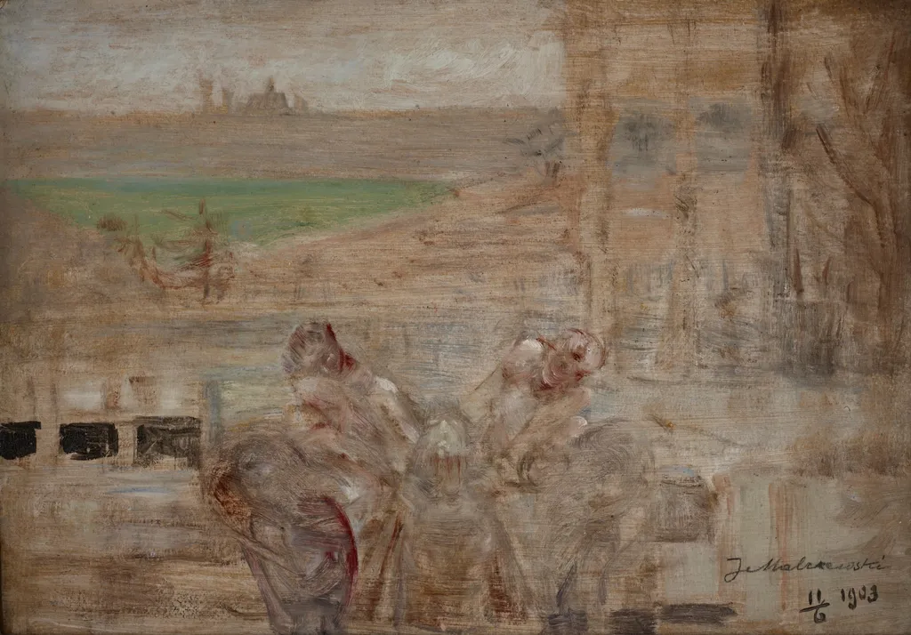 Sketch to "The Poisoned Well”, by Jacek Malczewski, oil, 1903