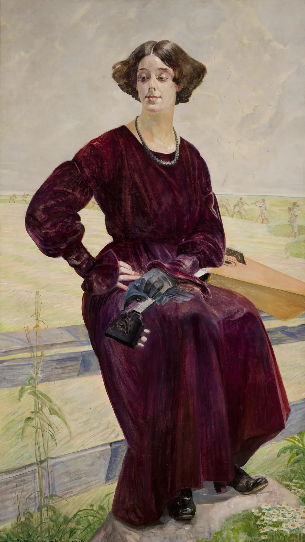 The Finished Song – Portrait of Róża Aleksandrowicz, by Jacek Malczewski, oil, 1919