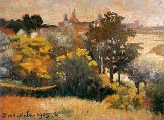 View of Krakow from Zwierzyniec, by Jacek Malczewski, 1905