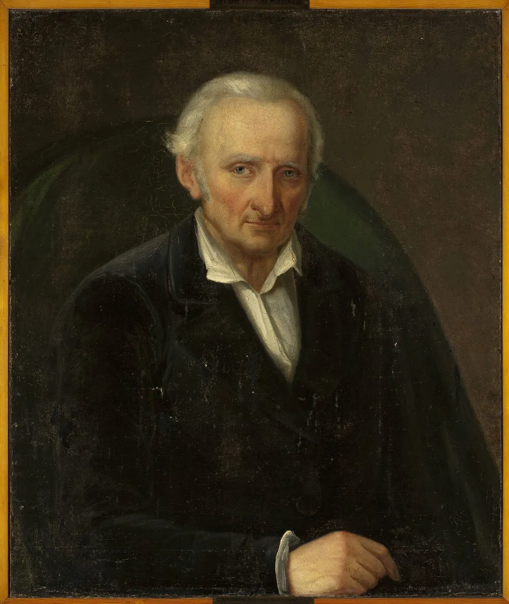 Self-portrait, by Jacenty Sachowicz, oil, 1854