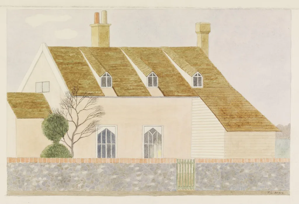 A Cottage at Easton, by Jack L. Airy, watercolor, 1940